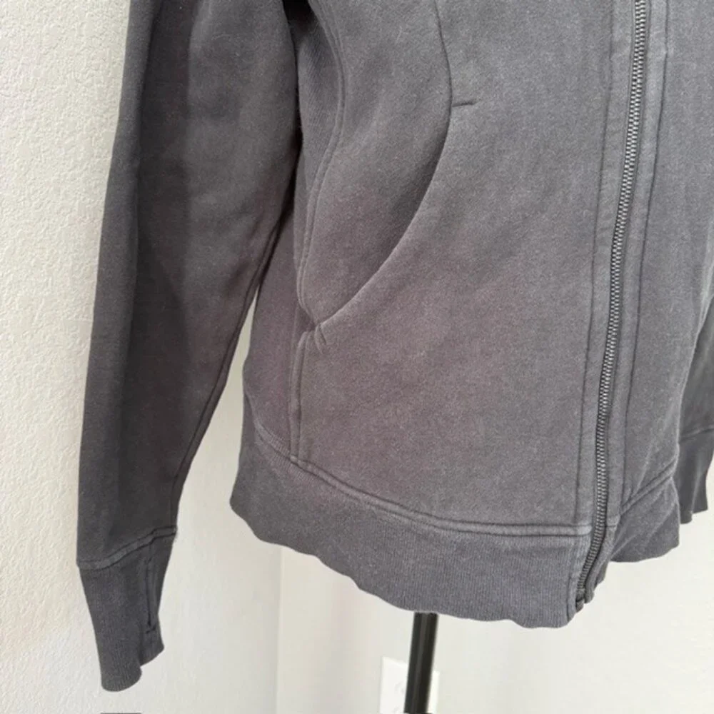 LULULEMON Scuba Full Zip Hoodie Sweatshirt Black Sz 10 - Picture 10 of 14